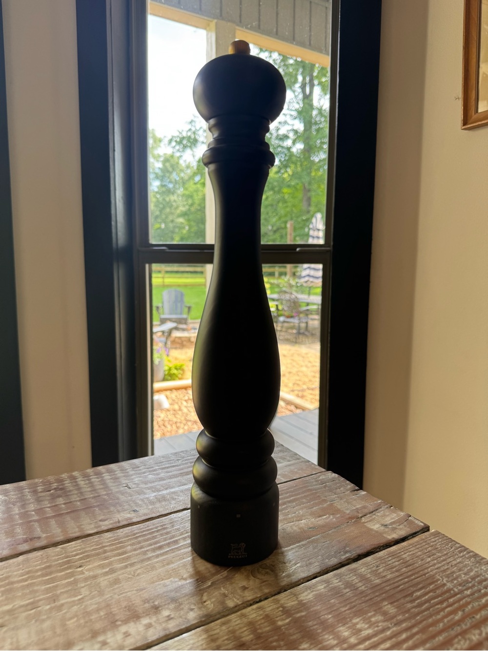 Peugeot Black Tall Wooden Pepper Mill